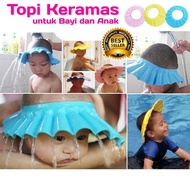 TOPI MANDI KERAMAS BAYI / TOPI KERAMAS ANAK / TIDAK PEDIH DI MATA
