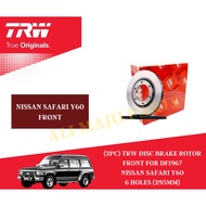 (2pc) TRW Disc Brake Rotor Front for DF1967 Nissan Safari Y60 6 Holes (295mm)