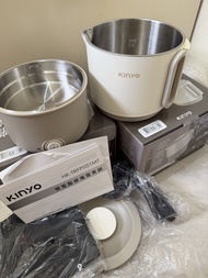 <全新>KINYO雙電壓旅行水煲，可煮食 電煮鍋 奶茶色
