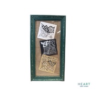 ZENTANGLE ART SQUARE PAPER TILE WITH GREEN FRAME