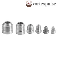 VORTEXPULSE Silver Male Aluminium Weld, AN4-AN20 Aluminum Straight Male Weld Fitting Adapter, Round 