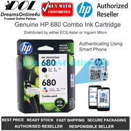 HP 680 Combo Original Ink Cartridge Pack for HP 2135 2675 3835 4675 Genuine Retail Pack