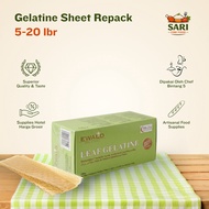 Gelatin Sheet Repack Halal Gelatin Sheets Halal 5 - 20 Sheets Gelatin Halal