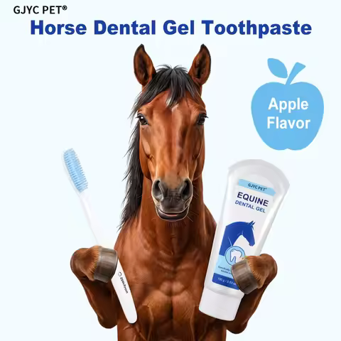 Natural Enzymatic Horse Toothpaste Apple Flavor Plaque Tartar Remover Fresh Breath Teeth Cleaning Ca