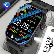 LIGE Smart Men Watch Outdoor Sport Fitness Bluetooth Call Waterproof Bracelet Heart Rate Tracker Sma
