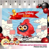 Birthday Banners Decorative Banner/s - Birds Angry Birds/s Angry Bird/s