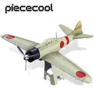 Piececool 3D Metal Puzzle MITSUBISHI A6M ZERO Plane DIY Kit Assembly Model Sets for Teens Brain Teas