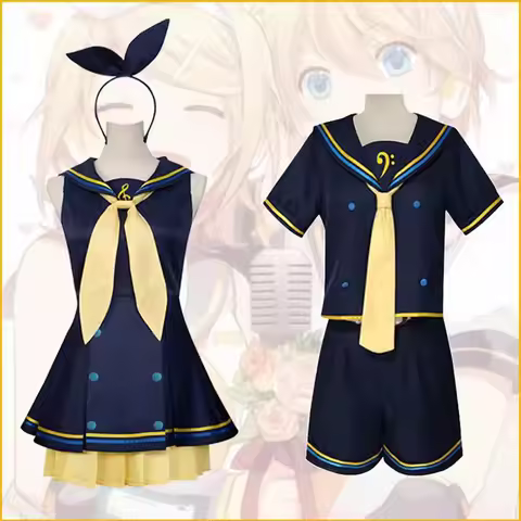 Anime Rin Len Cosplay Costume Len Rin Cosplay Len Costume Kagamine JK Uniform for Halloween Comic Co