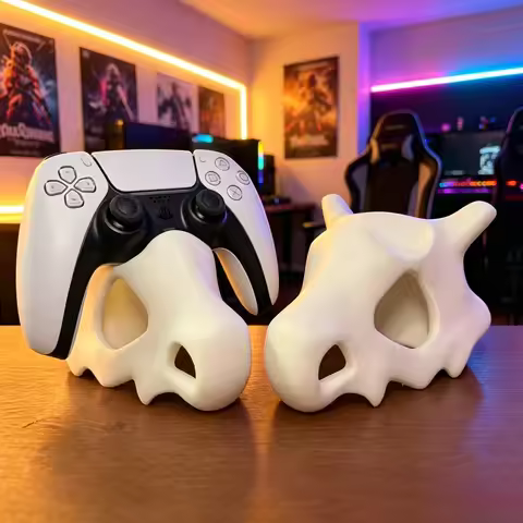3D Printed Cubone Skull Controller Stand Cute Anime Game Holder Stable Display Dock For PS5 DualSens