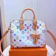 LV 村上隆 Speedy 25 白三彩 2025限量款 近全新閒置