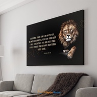 Framed Lion Wall Art Isaiah 41:10 Bible Verse Print Scripture Art Christian Decor
