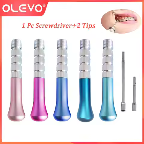 OLEVO Dental Orthodontic Implant Micro Screwdriver Titanium Dentistry Mini Screw Driver Handle Self-