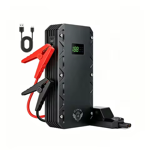 12000mA 12V Car Battery Booster Pack with Smart Safety Clamps 1200A Peak Jump Starter QC USB Power B