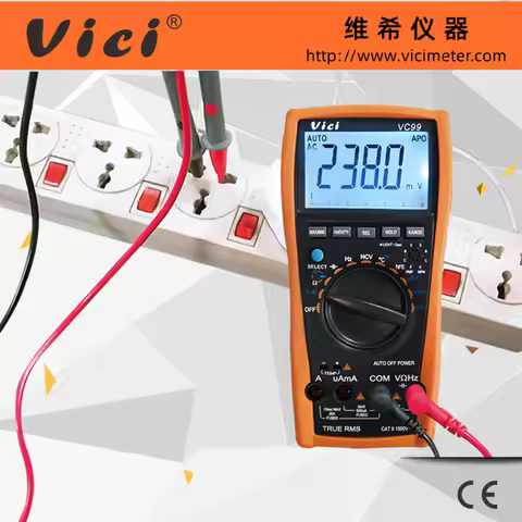 VICI VC99 3 6/7 Auto range digital multimeter 1000V 20A DC AC voltage current Resistance Capacitance