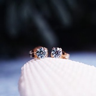 莫桑鑽 3mm耳針藍綠