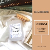 SEA BREEZE SCENT - CANDLE JAR 200GM -  35 HOURS STAND - AROMATHERAPY FOR HOUSE - PEWANGI RUMAH - LILIN 100% WANGI