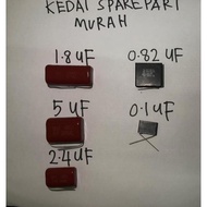 Full set Kapasitor Kipas 0.1uF, 0.82uF, 1.8uF, 2.4uF, 5.0uF (Capasitor Fan Panasonic KDK)