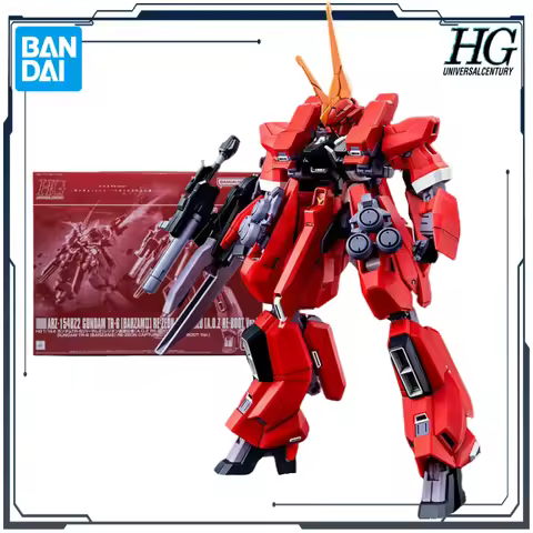 BANDAI Original HG Web-exclusive Version TR-6 BARZAM II 1/144 Anime Assembly Model Toys Gift for Boy