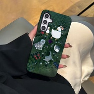 Samsung Galaxy S25 Ultra Case Macaron Pattern Matte Black Soft Case TPU Phone Case Samsung s23ultra/