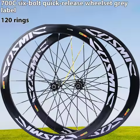 COSMIC 700C Road Wheels Straight Pull 6 Hole QR Disc Brakes 24 Hole Grey Label WheelSET 120 Rings HG