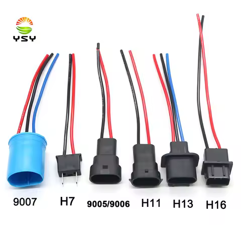1pcs H11 H8 H13 H16 Male Adapter connector Wiring Harness 9005 9006 HB3 HB4 H7 Sockets Wire For Head