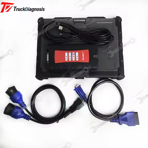 V110 Laptop For INLINE 7 Data Link Adapter Heavy Duty Insite INLINE7 OBD 2 Scanner J1939 J1708 Cable