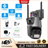 Anrrun【COD】V380 Pro 8MP 4K PTZ IP Kamera WiFi Dual Lens Dual Screen Waterproof Auto Tracking CCTV Se