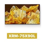【SONY 索尼】台灣公司貨 75型 4K HDR LED 顯示器XRM-75X90L,75X90L