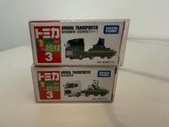 Tomica 3 Animal Transporter 動物運搬車 熊貓 1對 日版有貼