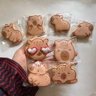 Capybara Sugar Cookies Fancy Cookies Icing Cookies Cute Cookies Butter Cookies Doorgift Biskut