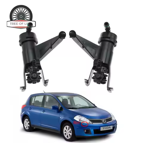FrontLeft or Right Bumper Car Light Headlight Nozzle Headlamp Washer Jet Actuator For Nissan Tiida V