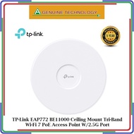 TP-Link EAP772 BE11000 Ceiling Mount Tri-Band Wi-Fi 7 PoE Access Point - 5 Years Warranty