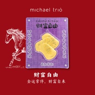 Michael Trio 999 24K 0.3g Freedom of Wealth Pure Gold Chinese New Year Collection