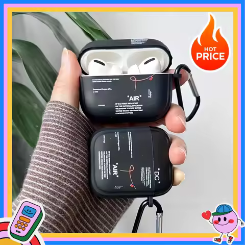 For Aipods Case Fits Perfectly tpu Apple Earphones black Case for Airpods 1 2 3 Pro 2 Case Cover Wit