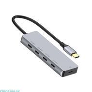 zwinz1aa 10Gbps Aluminum Type C Docking Station Adapter USB C Charging Adapter 4 Port USB C