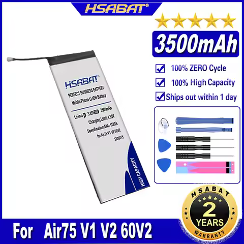 HSABAT 3339115 3500mAh Battery for Multiple Universal NuPhy Air75 V1 Air60 Air96 V2 60HE Low Axis Me