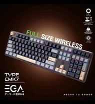 EGA Keyboard Gaming CMK7 เชื่อมต่อแบบ wirelessBTสาย Full RGB Blue Switch