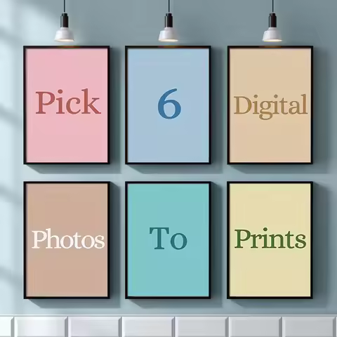 4/5/6pcs Custom Canvas Printing Personalized Photo Suitable for Family Life Pets Scenery Couple Wedd