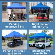 10x10 Ft Night Market Canopy White Rod Portable Canopy Full Set Kanopi Rangka Besi Pasar Malam Water