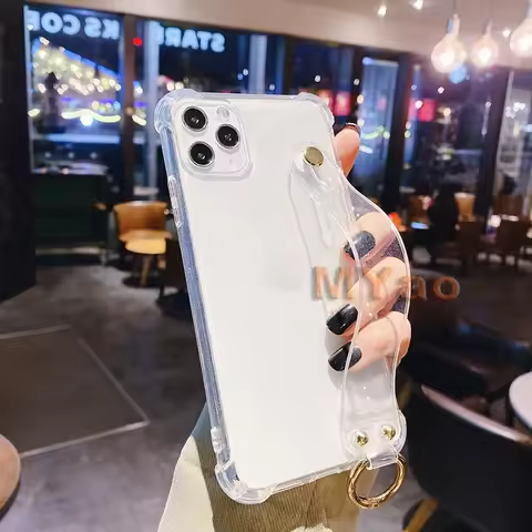 Clear Wrist Strap Holder Case for Sony Xperia 1 II 5 III 10 II 8 10 Plus Ace2 L3 L4 XZ S XZ1 XZ2 XZ3