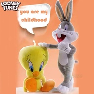 Big Looney Tunes Bugs Bunny Plush Toy Tweety Bird Bunny Cartoon Movie Plushies Stuffed Doll Toys Gif