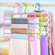 GANTUNGAN 5-Layer Hanger for Long Jeans Organizer 5-Layer Hijab Hanger Multifunctional Scarf Hanger 