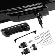 GLOSS Black บานพับรถจักรยานยนต์ LATCH Kit Tour Pack ฝาปิดสําหรับ Harley Touring Street Glide Road Ki