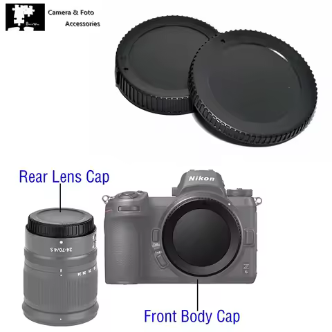 Z Mount Camera Body Cap & Rear Lens Cap Set For Nikon Zf Z fc Z50II Z5 Z6 III Z7 II Z8 Z9 Z30 Z50 ZF