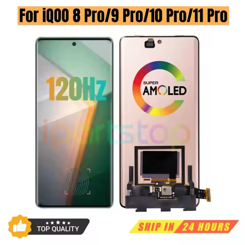 iParts Replacement New Display for iQOO 8 9 10 11 Pro V2141A I2017 V2172A I2022 V2218A V2254A AMOLED