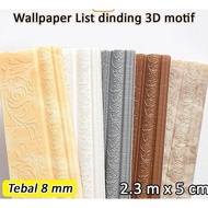 3D Wall List 2.3 Meters Long 8 CM and 5CM Wide Wallpaper Roll for Border