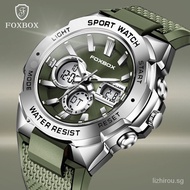 LIGE Watch For Men Dual Display Multifunctional Luminous Quartz Digital Waterproof Sports Silicone Wrist Watch + Box