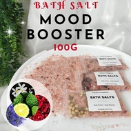100g Mood Booster Bath Salt Body /Foot Soak /Scrub /Rendam Kaki | Himalayan Pink Salt | Epsom Salt | Essential Oil gift
