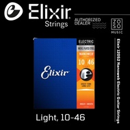Elixir 12052 Nanoweb Electric Guitar Strings, Light, 10-46