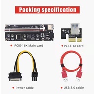 OH Pcie Riser PREMIUM New Ver 009s PLUSGold Version LED Gpu Card Extender Mining Rig Graphic Card Adapter 1X To 16X Riser